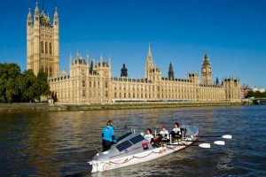 Row for Freedom practising on the Thames