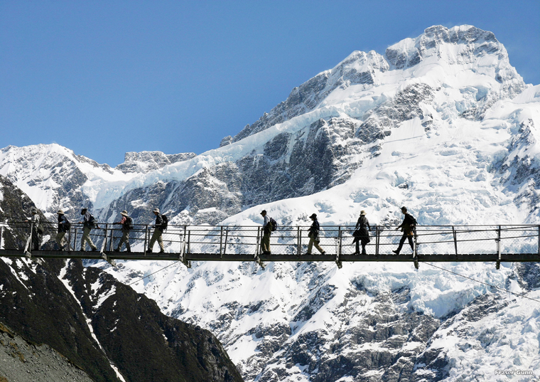 New Zealand's highest peak, Mount Cook, is surrounded by classic hiking routes. |Tourism New Zealand