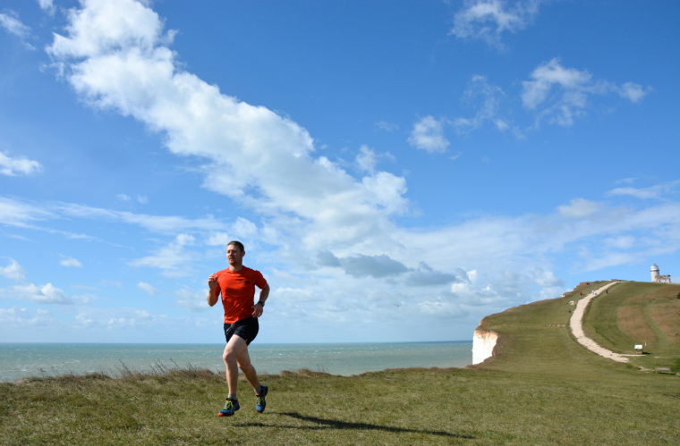 The South Downs Way, with its  100 miles of waymarked trail,  is food for a runner's soul. |