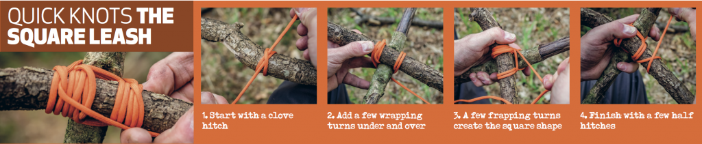 How to tie a square leash knot