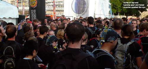London Rat Race Start Acres of top-en running gear and toned muscles greeted the eye
